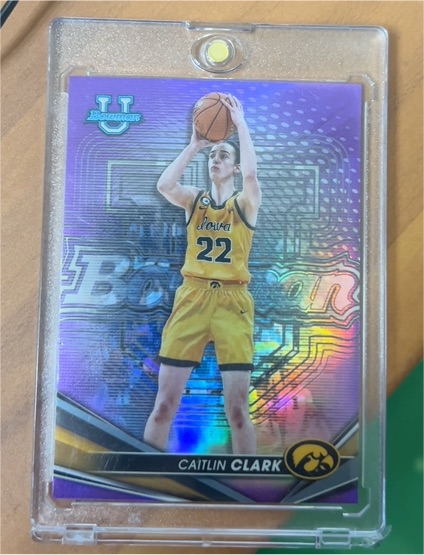 2022 Bowman University Best #50 Caitlin Clark — front