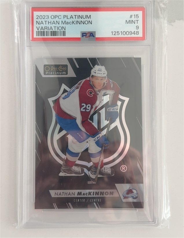 2023 O-Pee-Chee Platinum #15 Nathan MacKinnon Variation — front