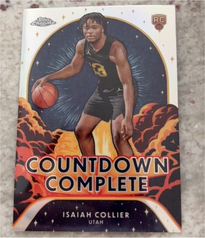 2024-25 Topps Chrome Countdown Complete #CC-23 Isaiah Collier — front