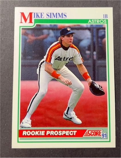 1991 Score #766 Mike Simms — front