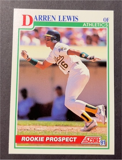 1991 Score #350 Darren Lewis — front