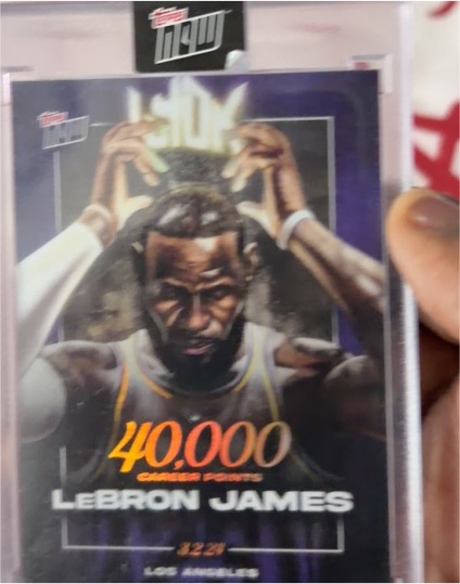 2023-24 Topps Now #LJ-40K LeBron James 40,000 Career Points — front