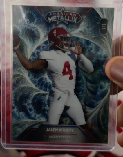 2023 Wild Card American Metallix #WMP-JM Jalen Milroe — front