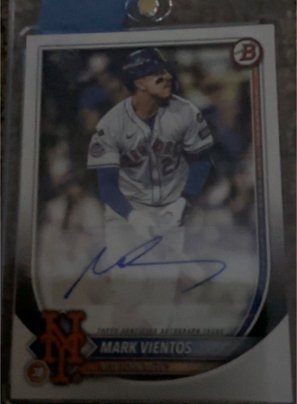 2025 Bowman #PRV-MV Mark Vientos Rookies and Veterans Retail Autographs — front