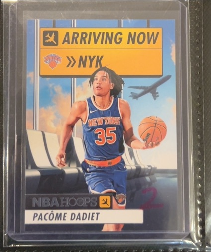 2024-25 Panini NBA Hoops #15 Pacôme Dadiet Arriving Now — front