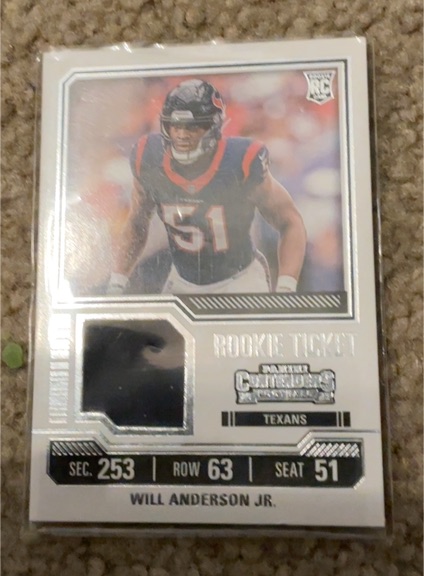 2023 Panini Contenders Rookie Ticket #TS51 Will Anderson Jr. — front