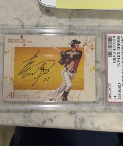 2014 BBM 1st Version Art of Auto #WB1 Shohei Ohtani — front