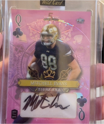 2024 Wild Card 5 Card Draw Stacked Deck #Q Mitchell Evans — front