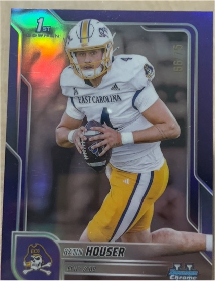 2025 Bowman University Chrome #161 Katin Houser — front