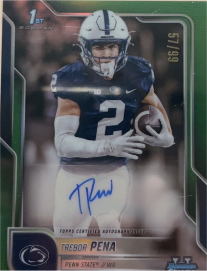 2025 Bowman University Chrome #BCA-TPE Trebor Pena — front