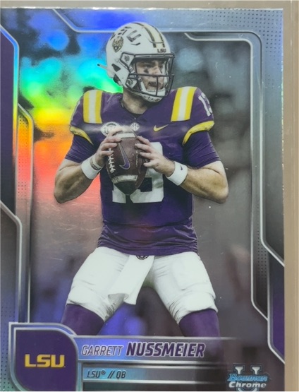 2025 Bowman University Chrome #189 Garrett Nussmeier — front