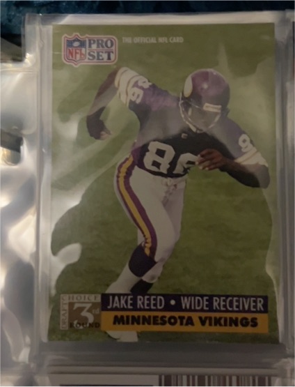 1991 Pro Set #3rd Round Draft Choice Jake Reed — front