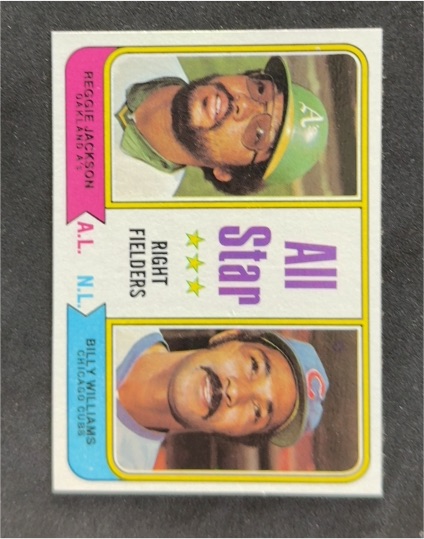 1974 Topps #338 All Star Right Fielders Reggie Jackson & Billy Williams — front