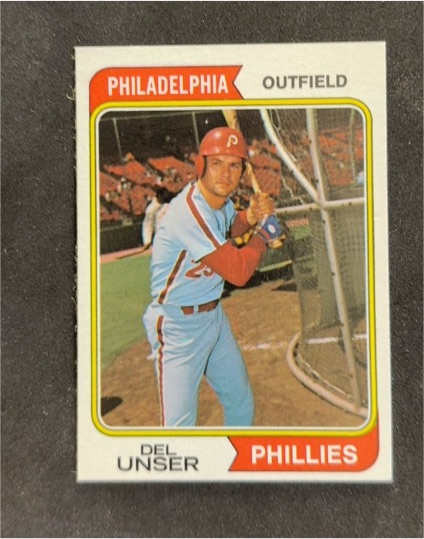 1974 Topps #100 Del Unser — front