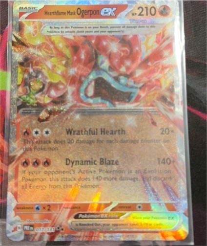 2024 Pokémon SV: Prismatic Evolutions #017 Hearthflame Mask Ogerpon ex — front