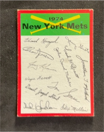 1974 Topps #NNO New York Mets Team Checklist — front