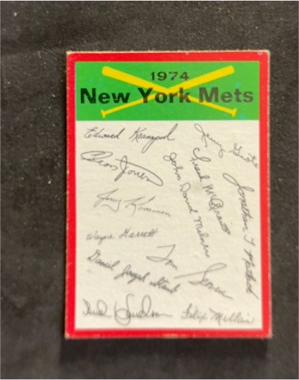 1974 Topps #NNO New York Mets Team Checklists — front