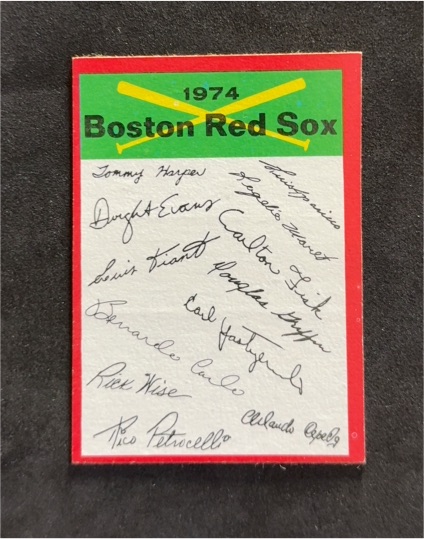 1974 Topps #Red Sox Team Checklist Boston Red Sox — front