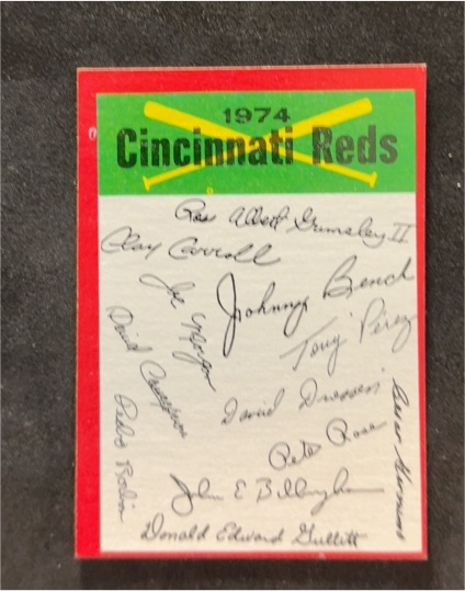 1974 Topps #Red Team Checklist Cincinnati Reds — front