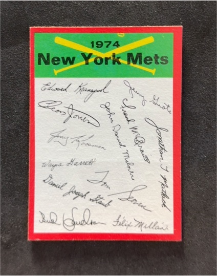 1974 Topps #NNO New York Mets Team Checklist — front