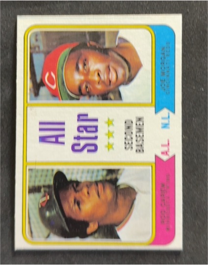 1974 Topps #333 All Star Second Basemen Rod Carew / Joe Morgan — front