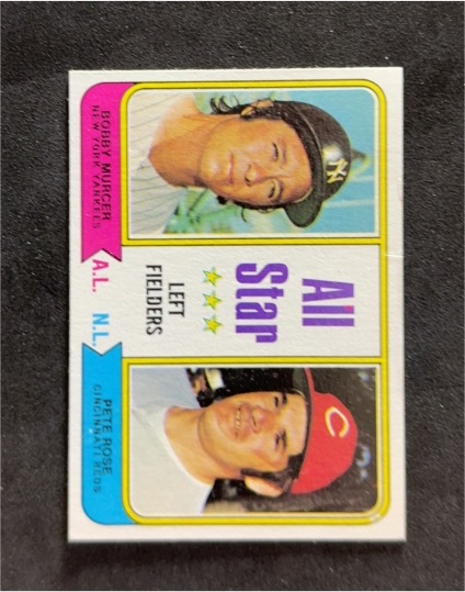 1974 Topps #336 Bobby Murcer / Pete Rose All-Star Left Fielders — front