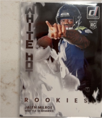 2025 Donruss White Hot Rookies #WHR-JLM Jalen Milroe — front