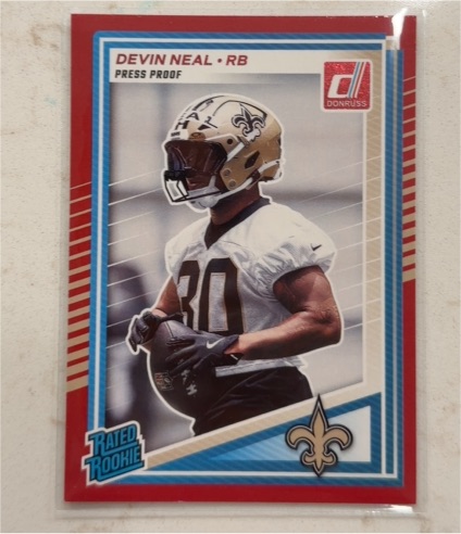 2025 Donruss #359 Devin Neal Rated Rookie Press Proof Red — front