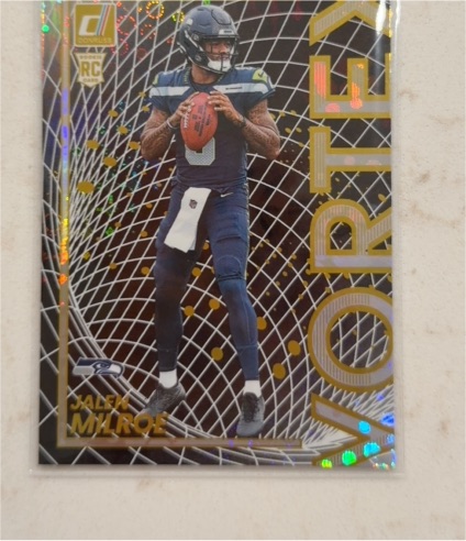 2025 Donruss #12 Jalen Milroe Vortex — front
