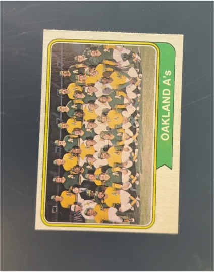 1974 Topps #246 Oakland Athletics Team — front