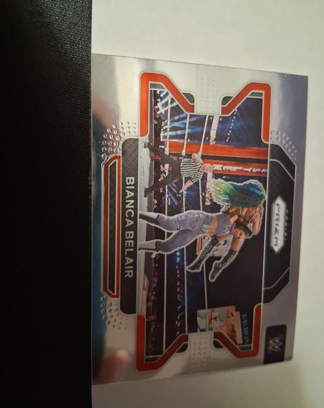 2022 Panini Prizm WWE Red White & Blue Prizm #9 Bianca Belair — front