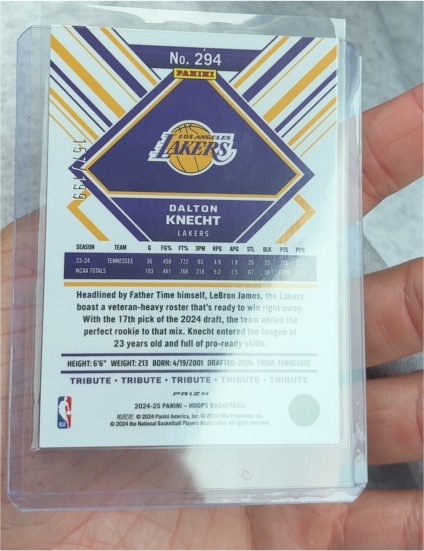 2024-25 Panini NBA Hoops #294 Dalton Knecht — front