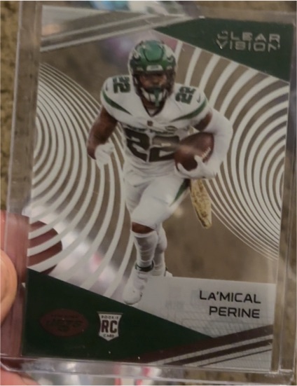 2020 Panini Chronicles #CV-25 La'Mical Perine Clear Vision Rookies — front