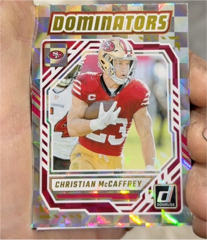 2025 Donruss Dominators #DOM-CMY Christian McCaffrey — front