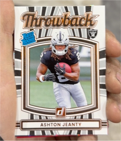 2025 Panini Donruss #6 Ashton Jeanty Throwback Rated Rookie — front