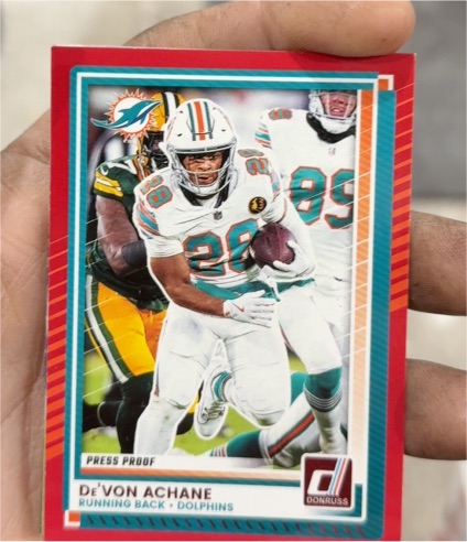 2025 Donruss #110 De'Von Achane — front