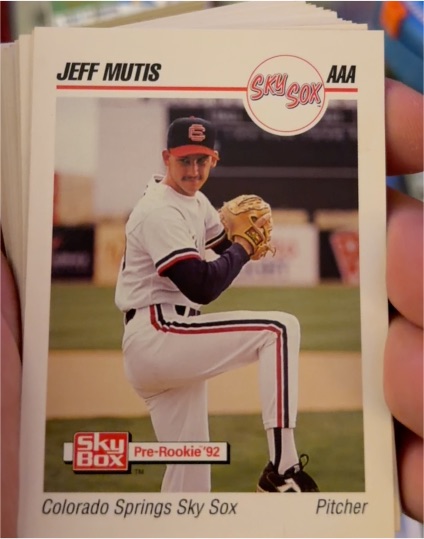 1992 SkyBox #92 Jeff Mutis Colorado Springs Sky Sox Pre-Rookie'92 — front