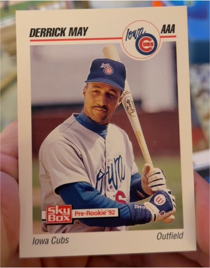 1992 SkyBox AAA #108 Derrick May — front