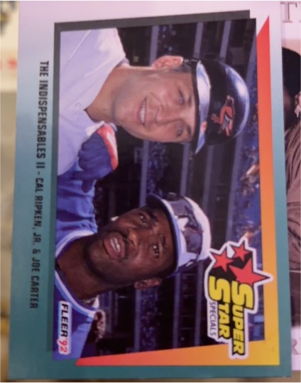 1992 Fleer #703 The Indispensables II Cal Ripken Jr. & Joe Carter — front
