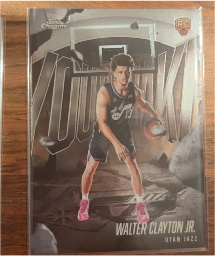 2025 Topps Chrome Walter Clayton Jr. RC YQ-13 — front