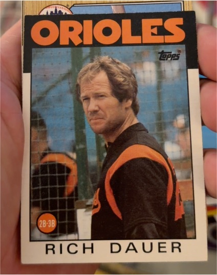 1986 Topps #251 Rich Dauer Baltimore Orioles — front