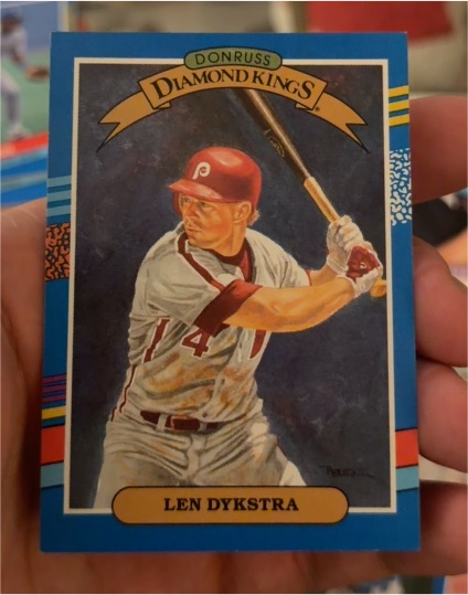 1991 Donruss Diamond Kings #7 Len Dykstra — front