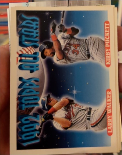 1993 Topps #406 Larry Walker / Kirby Puckett AS — front