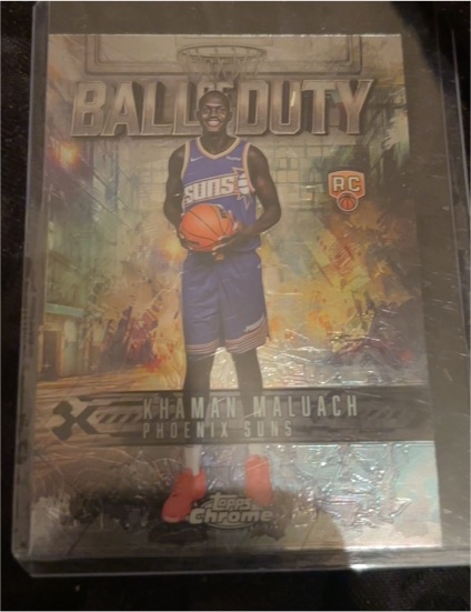 2025 Topps Chrome Basketball Update Ball Of Duty #BD-25 Khman Maluach — front