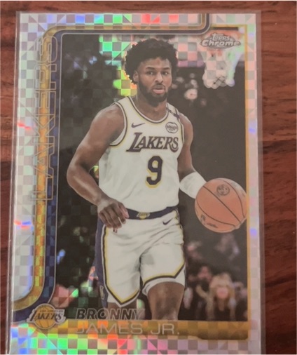 2025-26 Topps Chrome #182 Bronny James Jr. — front