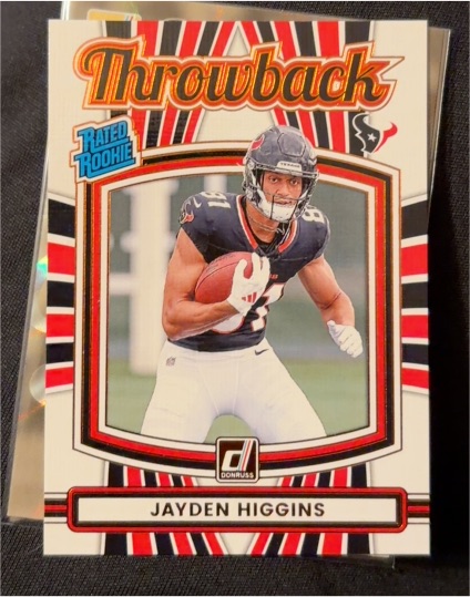 2025 Donruss #37 Jayden Higgins Throwback Rated Rookie — front