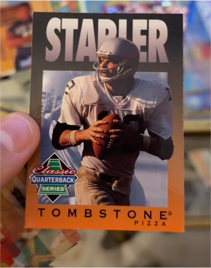 1995 Tombstone Pizza Classic Quarterback Series #9 Ken Stabler — front