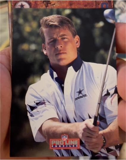 1992 Pro Line Profiles #186 Troy Aikman Dallas Cowboys — front