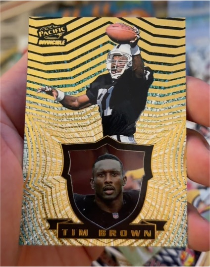 1997 Pacific Invincible #106 Tim Brown — front
