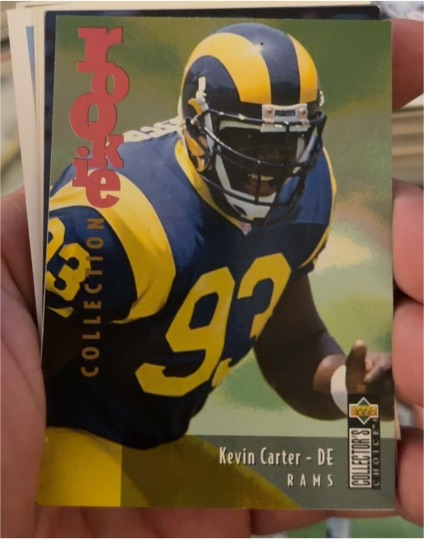 1995 Upper Deck Collector's Choice Update #U31 Kevin Carter RC Rams — front